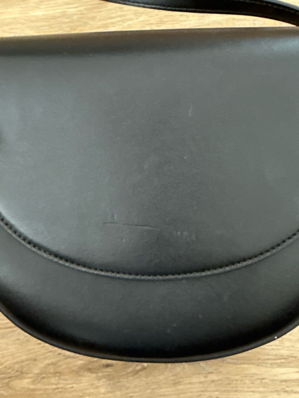 Stella McCartney Frayme Black Crossbody Saddle Bag with Gold & Silver Accents - Picture 2 of 8